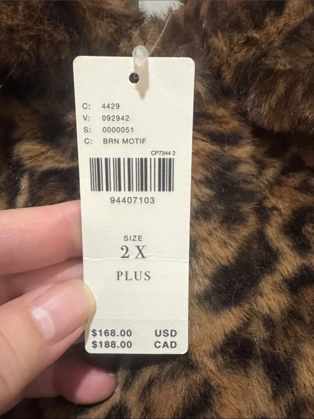 Mauve/Anthropologie/Faux Fur Brown/Black/Leopard Print/Gold Button Down Jacket!